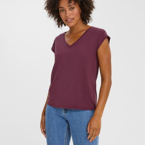 T-shirt Relaxed Fit Col en V Manches courtes Longueur regular Vox - Vero Moda - Modalova