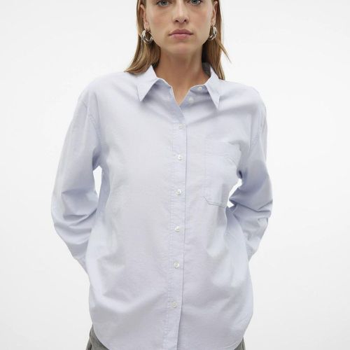 Chemise en coton Ida bleu clair - Vero Moda - Modalova