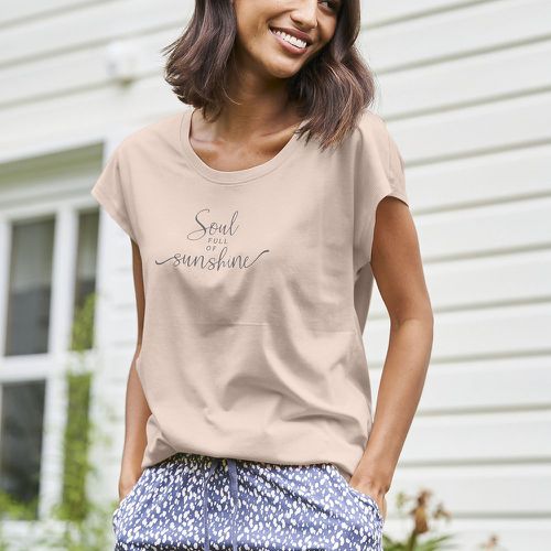 T-shirt abricot en coton - Vivance - Modalova
