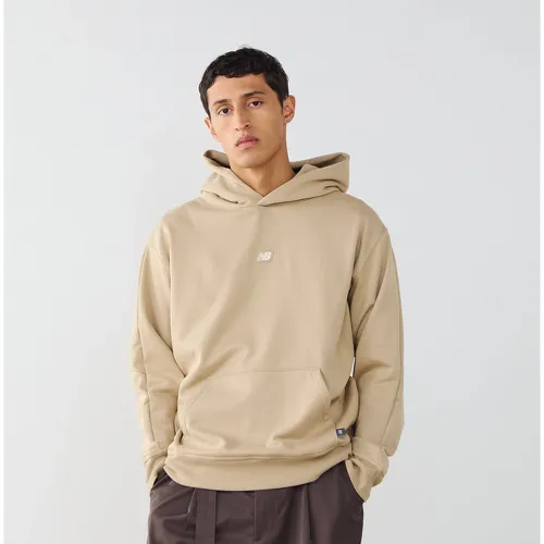 Hoodie Fleece Uniform Hoops Ecru - New Balance - Modalova