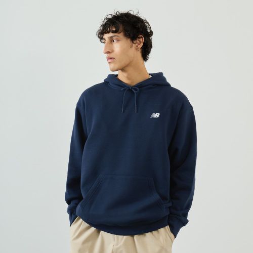 Hoodie Small Logo Bleu - New Balance - Modalova