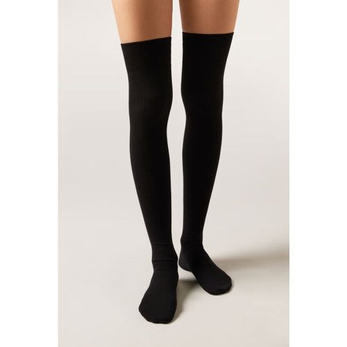 Bas Effet Chaussettes Hauteur Genou Côtelé Taille TAILLE UNIQUE - Calzedonia - Modalova