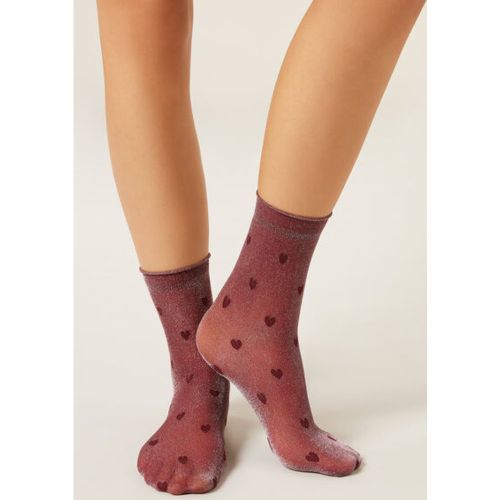 Chaussettes voile à paillettes et cœurs Taille TAILLE UNIQUE - Calzedonia - Modalova