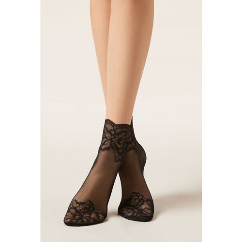Chaussettes en tulle et dentelle Taille 40-41 - Calzedonia - Modalova