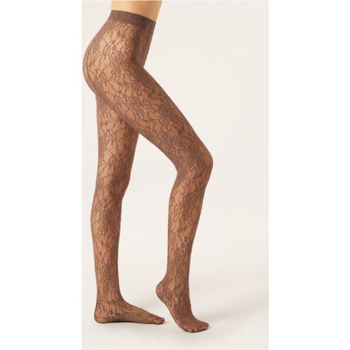Collant en Dentelle à Fleurs Taille M - Calzedonia - Modalova