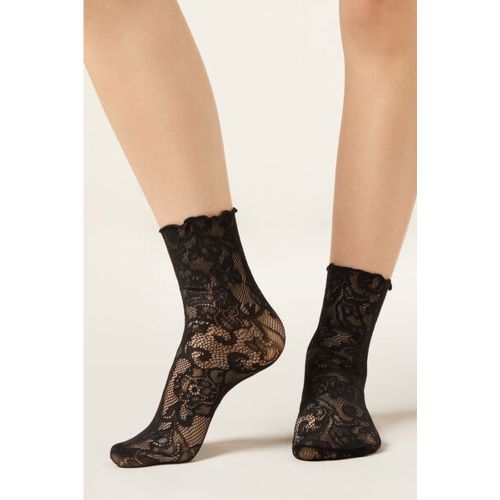 Chaussettes en dentelle à fleurs Taille TAILLE UNIQUE - Calzedonia - Modalova