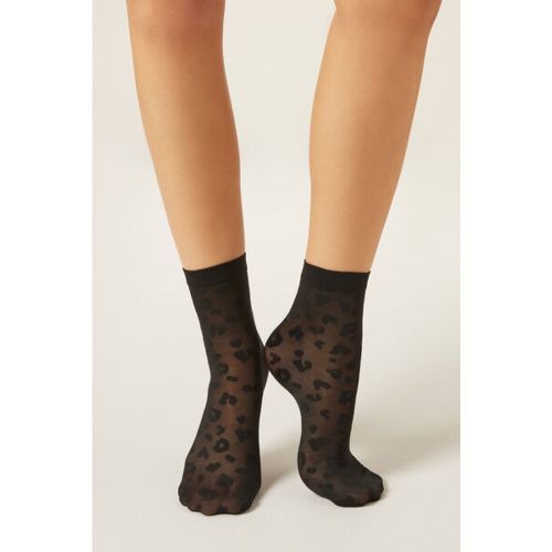 Chaussettes Courtes Transparentes à Motif Animal Taille TAILLE UNIQUE - Calzedonia - Modalova