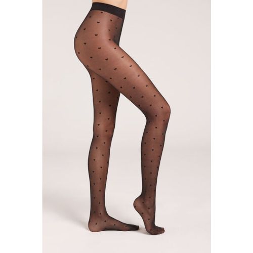 Collant Transparent 30 Deniers à motifs Petits Coeurs Taille XS/S - Calzedonia - Modalova
