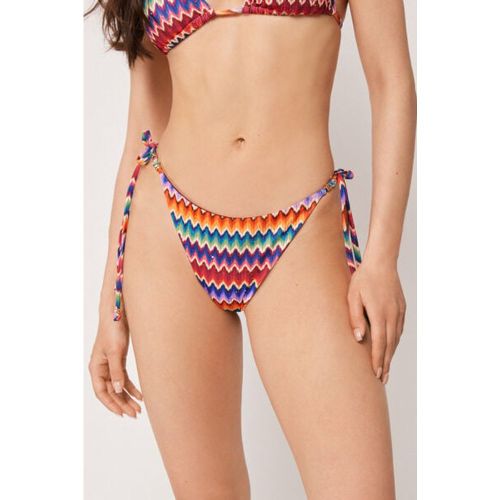 Bas de Maillot de Bain Brésilien Lanières Vibrant Chevron Taille S - Calzedonia - Modalova