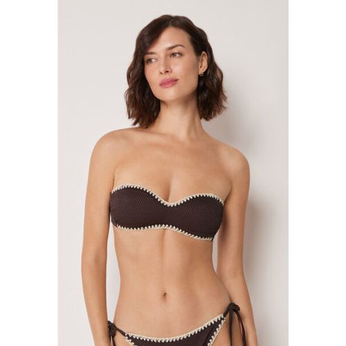 Haut de maillot bandeau Bicolor Embroidery Taille S / 2 - Calzedonia - Modalova
