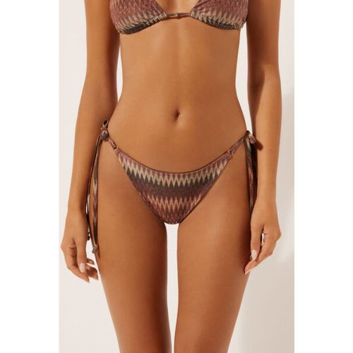 Bas de Maillot Brésilien à Lanières Golden Chevron Taille L - Calzedonia - Modalova