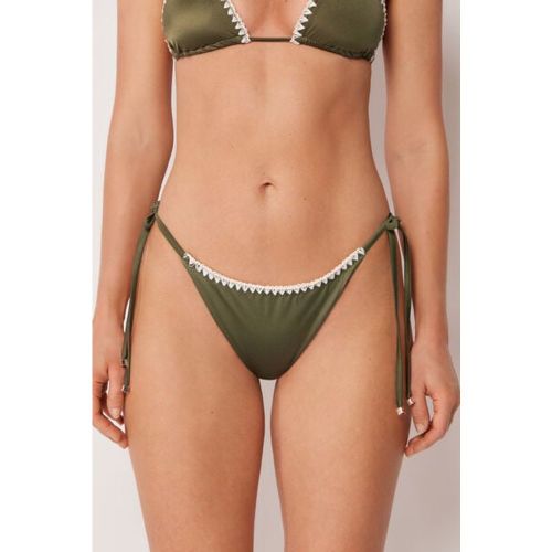 Bas de maillot brésilien à lanières Refined Shine Taille M - Calzedonia - Modalova