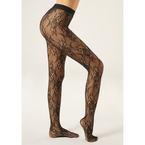 Collant en Dentelle à Fleurs Taille XL - Calzedonia - Modalova