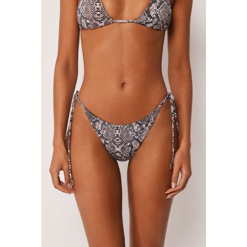 Bas de Maillot Brésilien Lanières Classic Snake Taille S - Calzedonia - Modalova