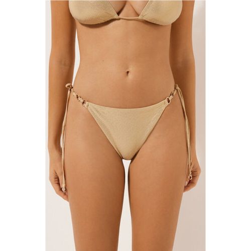 Bas de maillot brésilien à lanières Gold Waves Taille L - Calzedonia - Modalova