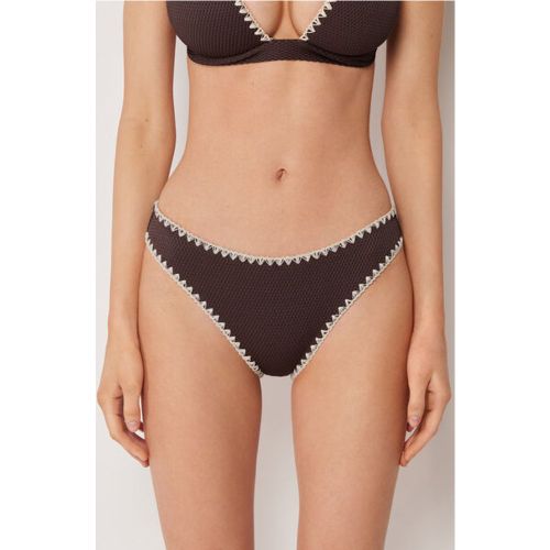 Bas de maillot Bicolor Embroidery Taille L - Calzedonia - Modalova