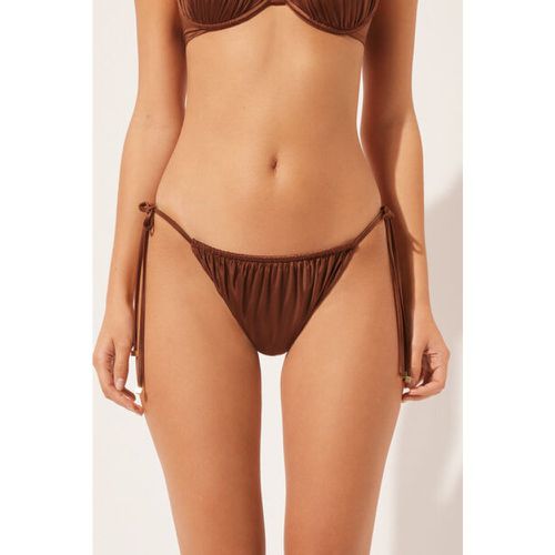 Bas de Maillot à Lanières Shiny Satin Taille L - Calzedonia - Modalova