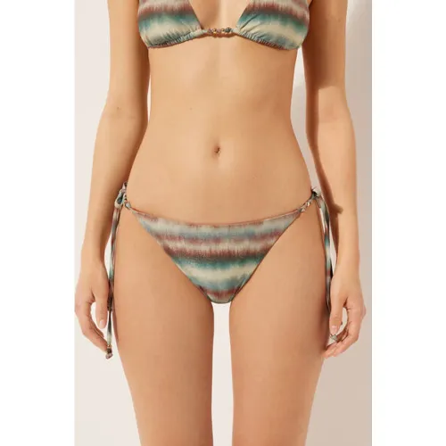 Bas de maillot à lanières Glittery Tie-Dye Taille L - Calzedonia - Modalova