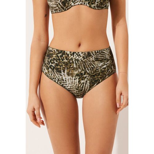 Bas de maillot taille haute gainant Tropical Animalier Taille L - Calzedonia - Modalova