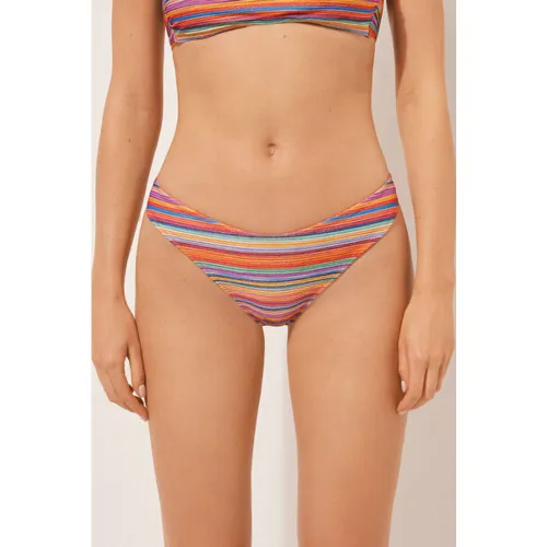 Bas de maillot brésilien Colorful Stripes Taille L - Calzedonia - Modalova