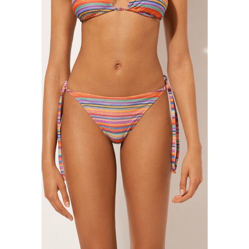 Bas de maillot brésilien à lanières Colorful Stripes Taille L - Calzedonia - Modalova