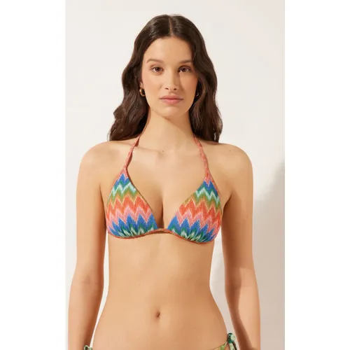 Haut de maillot push-up rembourré Elegant Chevron Taille 34 - Calzedonia - Modalova
