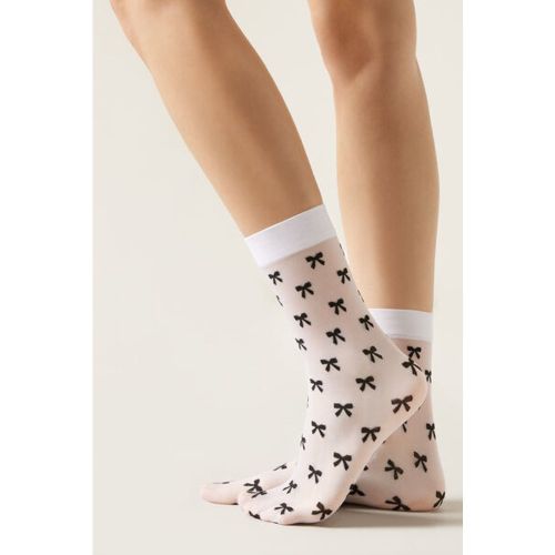 Chaussettes à motif intégral nœuds Taille TAILLE UNIQUE - Calzedonia - Modalova