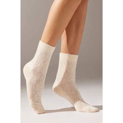 Chaussettes courtes extra douces damassées Taille TAILLE UNIQUE - Calzedonia - Modalova