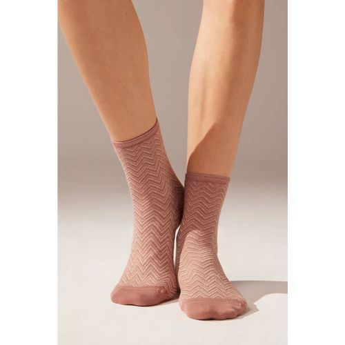 Chaussettes courtes à rayures et chevrons Taille TAILLE UNIQUE - Calzedonia - Modalova