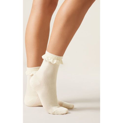 Chaussettes avec ruché en dentelle Taille TAILLE UNIQUE - Calzedonia - Modalova