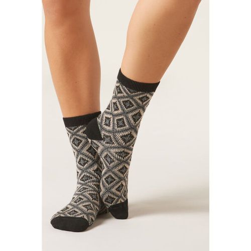 Chaussettes en cachemire à losanges Taille TAILLE UNIQUE - Calzedonia - Modalova