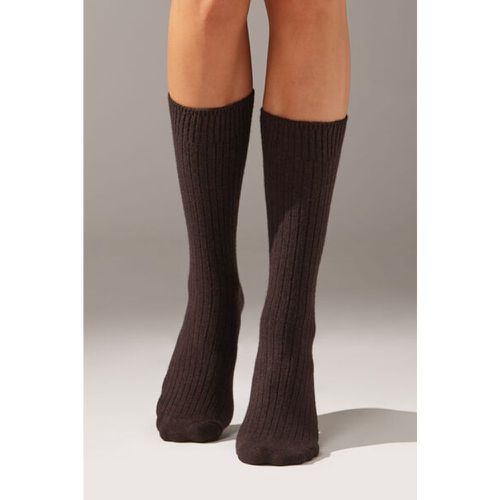 Chaussettes Courtes Côtelées en Laine et Cachemire Taille TAILLE UNIQUE - Calzedonia - Modalova