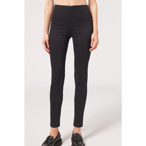 Leggings en denim skinny taille haute Taille L - Calzedonia - Modalova