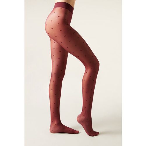 Collant Transparent 30 Deniers Petits Cœurs Taille XS/S - Calzedonia - Modalova