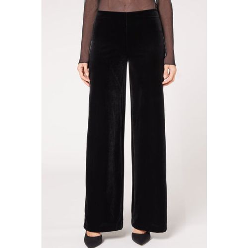 Pantalon Palazzo en Velours Taille S - Calzedonia - Modalova