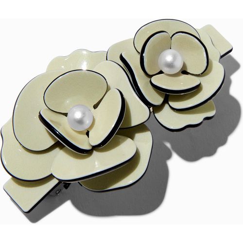 Barrettes décorées de perles d’imitation roses couleur ivoire - Lot de 2 - Claire's - Modalova