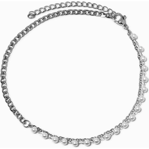 Bracelet de cheville perle d'imitation et chaîne figaro couleur - Claire's - Modalova