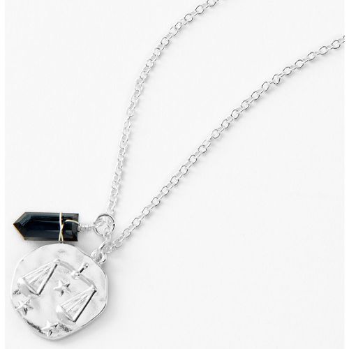 Collier à pendentif 40 cm strass mystique signe du zodiaque couleur argentée - Balance - Claire's - Modalova