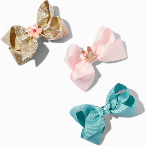 Barrettes à nœud à cheveux bouclés lapin Club - Lot de 3 - Claire's - Modalova