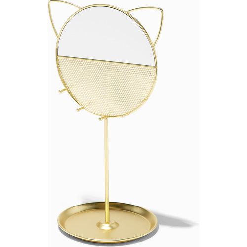 Porte-bijoux sur pied avec miroir en forme de chat couleur - Claire's - Modalova