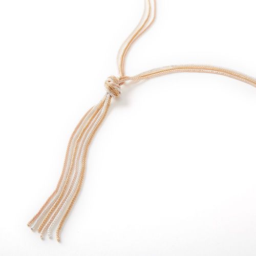 Long collier à pendentif chaîne à nœuds couleur et couleur argentée - Claire's - Modalova