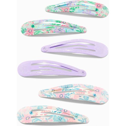 Barrettes clic clac imprimé à fleurs Club - Lot de 6 - Claire's - Modalova