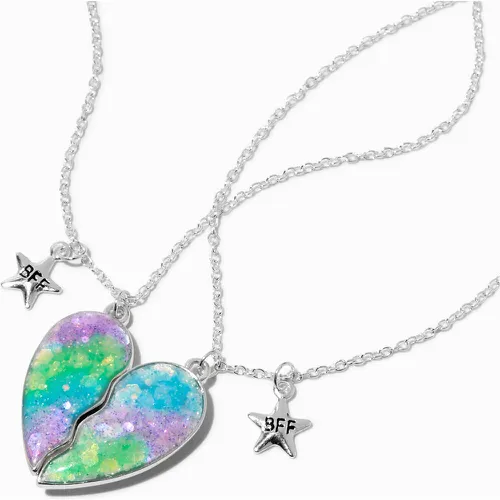 Colliers à pendentif cœur fendu univers phosphorescent Best Friends - Lot de 2 - Claire's - Modalova