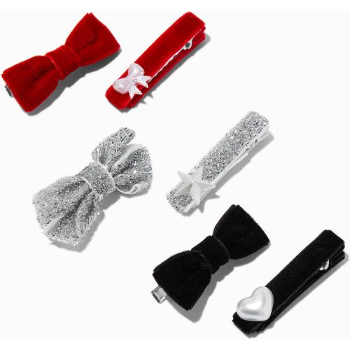 Barrettes en imitation velours variées période des fêtes Club - Lot de 6 - Claire's - Modalova