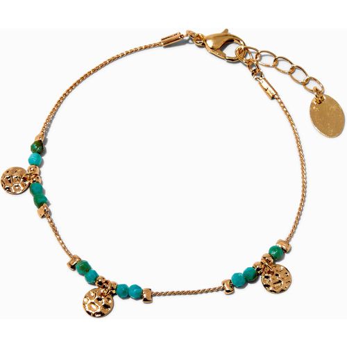 Bracelet de chaîne pièce couleur dorée et billes canard - Claire's - Modalova