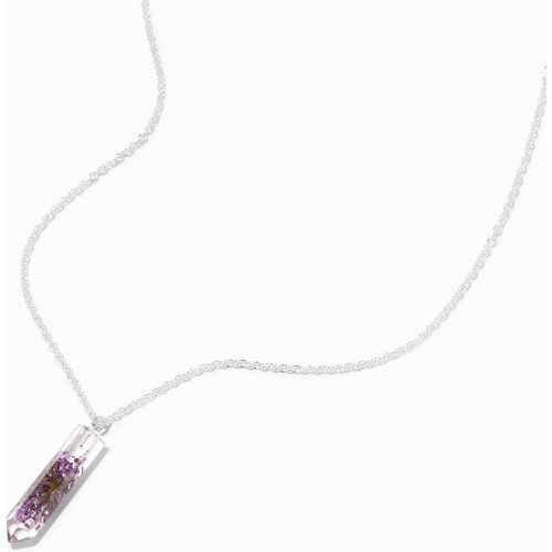 Collier à pendentif fleurs violettes strass mystiques couleur argentée - Claire's - Modalova