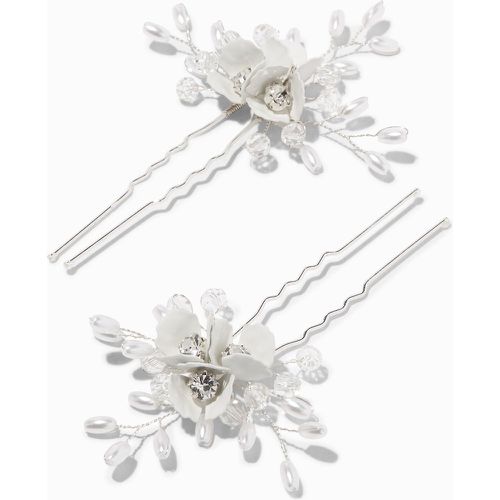 Épingles à cheveux gerbe de fleurs avec perles d’imitation en strass- Lot de 2 - Claire's - Modalova