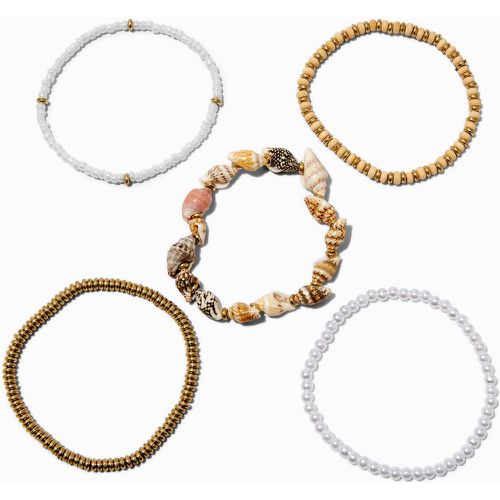 Bracelets élastiques coquillages couleur - Lot de 5 - Claire's - Modalova