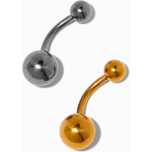 Barres de piercing de nombril 1,6 mm en titane métaux mixtes - Lot de 2 - Claire's - Modalova