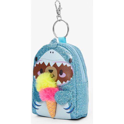 Porte-clés mini sac à dos ours en costume de requin à paillettes - Claire's - Modalova